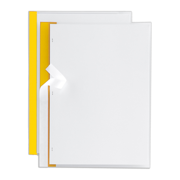 Cartelline Poli 200 - PPL - 21x29,7 cm - trasparente - dorso giallo - Sei Rota - conf. 10 pezzi - Image 3