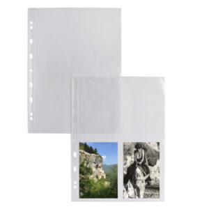 Buste forate Atla FT porta foto e cartoline - 8 spazi 10x15 cm - trasparente - Sei Rota - conf. 10 pezzi