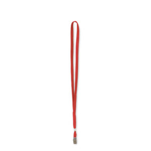 Cordoncino per portabadge - 49 x 1 cm - rosso - Lebez - conf. 100 pezzi