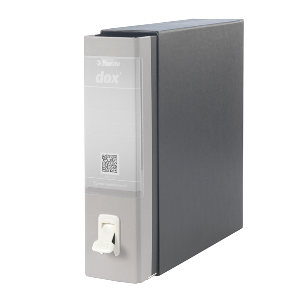 Registratore Dox 1 - dorso 8 cm - commerciale 23x29,7 cm - grigio chiaro - Esselte - Image 2