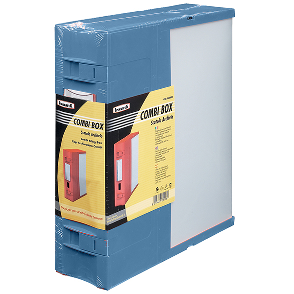 Scatola archivio Combi Box E600 - dorso 9 cm - 29,8x36,2 cm - blu - Fellowes