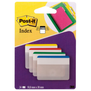 Segnapagina Post it  Index Strong - 686F-1 - per archivio - 50,8 x 38 mm - colori classici - Post it  - conf. 24 pezzi