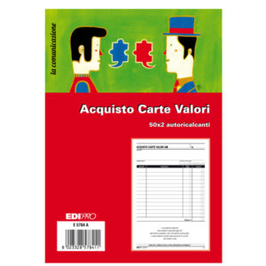Blocco acquisto valori bollati - 50/50 fogli autoricalcanti - 23 x 15cm - Edipro