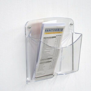 Portariviste da parete Ice - 2 tasche 1/3 A4 - Tecnostyl - set 2 pezzi
