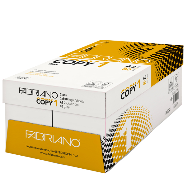 Carta copy1 class - A3 - 80 gr - bianco - Fabriano - conf. 500 fogli - Image 2