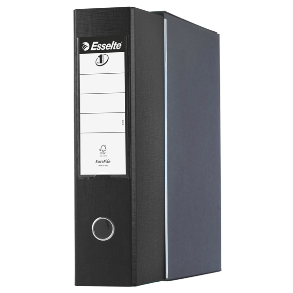 Registratore Eurofile G55 - dorso 8 cm - protocollo 23x33 cm - nero - Esselte - Image 3