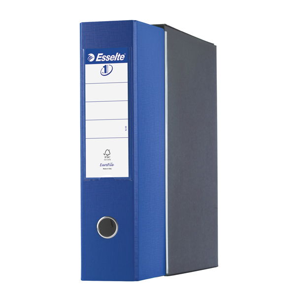 Registratore Eurofile G55 - dorso 8 cm - protocollo 23x33 cm - blu - Esselte - Image 2