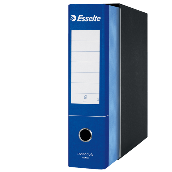 Registratore Essentials G75 - dorso 8 cm - protocollo 23x33 cm - blu - Esselte - Image 3