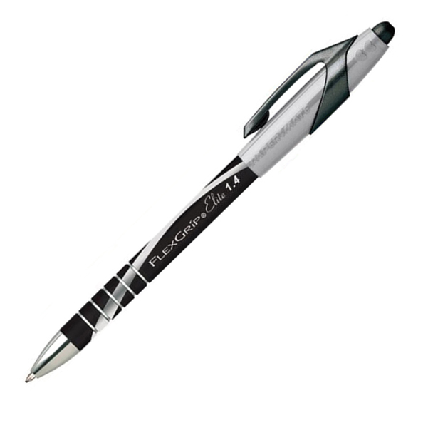 Penna a sfera a scatto Flexgrip Elite - punta 1,4mm - nero - Papermate