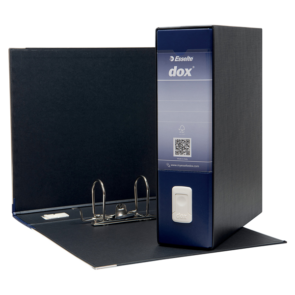 Registratore Dox 1 - dorso 8 cm - commerciale 23x29,7 cm - blu - Esselte - Image 2