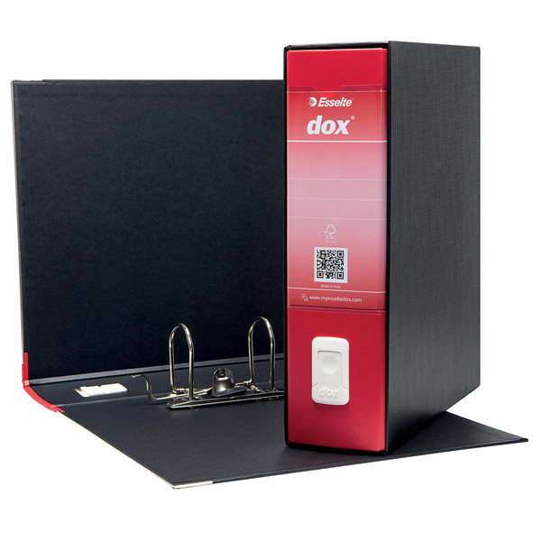 Registratore Dox 1 - dorso 8 cm - commerciale 23x29,7 cm - rosso - Esselte