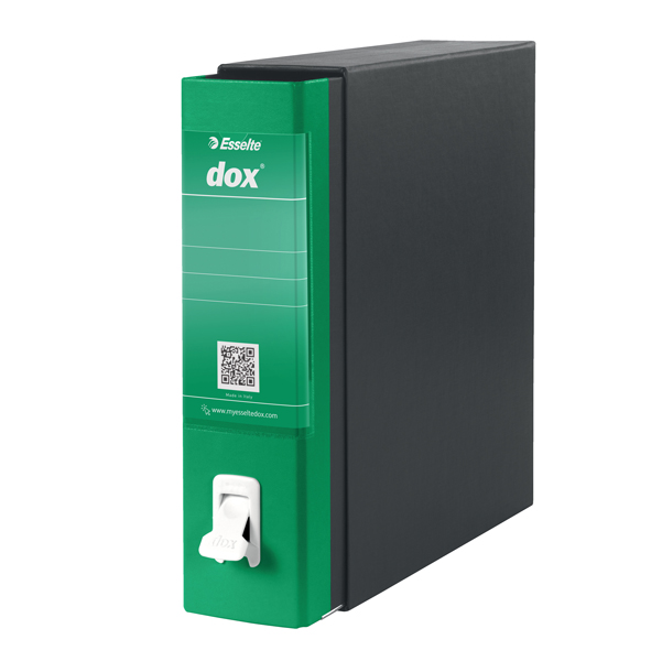 Registratore Dox 1 - dorso 8 cm - commerciale 23x29,7 cm - verde - Esselte - Image 2