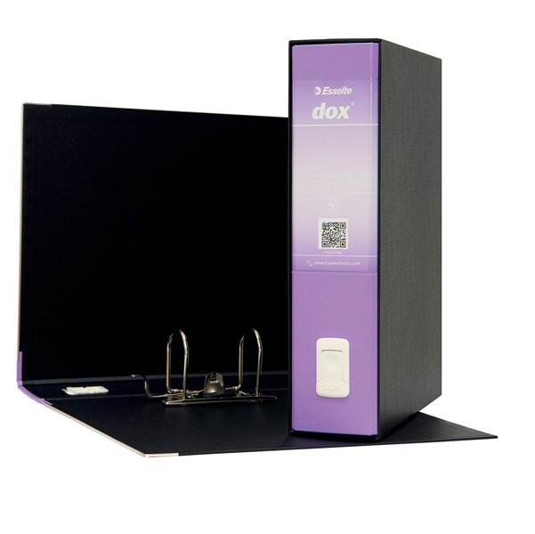 Registratore Dox 2 - dorso 8 cm - protocollo 23x34 cm - lilla - Esselte - Image 2