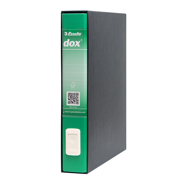 Registratore Dox 4 - dorso 5 cm - commerciale 23x29,7 cm - verde - Esselte - Image 2