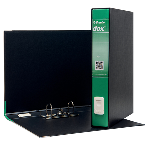 Registratore Dox 5 - dorso 5 cm - protocollo 23x34 cm - verde - Esselte - Image 2