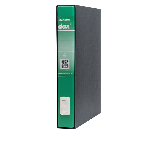 Registratore Dox 5 - dorso 5 cm - protocollo 23x34 cm - verde - Esselte