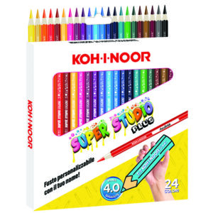 Matite colorate Studio - diametro mina 2,8 mm - colori assortiti - Koh-I-Noor - astuccio 24 pezzi