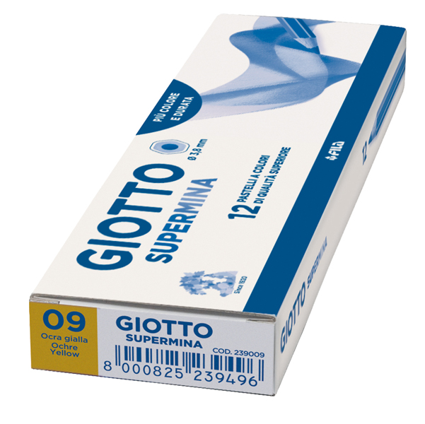 Pastello Supermina - mina 3,8 mm - giallo ocra 09 - Giotto - Image 2