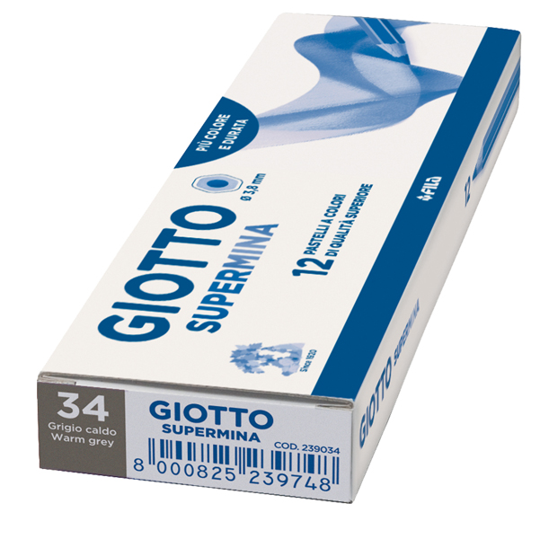 Pastello Supermina - mina 3,8 mm - grigio caldo 34 - Giotto - Image 2
