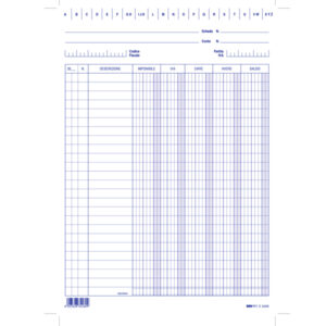 Schede - dare/avere/saldo/iva - 24x17 cm (verticale) - bianco - Edipro - conf. 100 pezzi