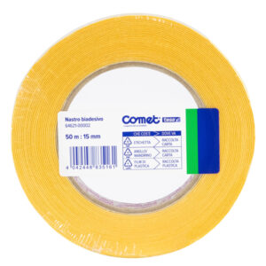 Nastro biadesivo - 1,5 cm x 50 m - trasparente - Comet