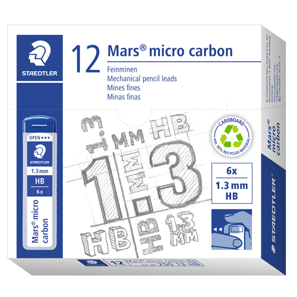 Mine Mars Micro - mina 1,3mm - gradazione HB - Staedtler - astuccio 6 mine - Image 2