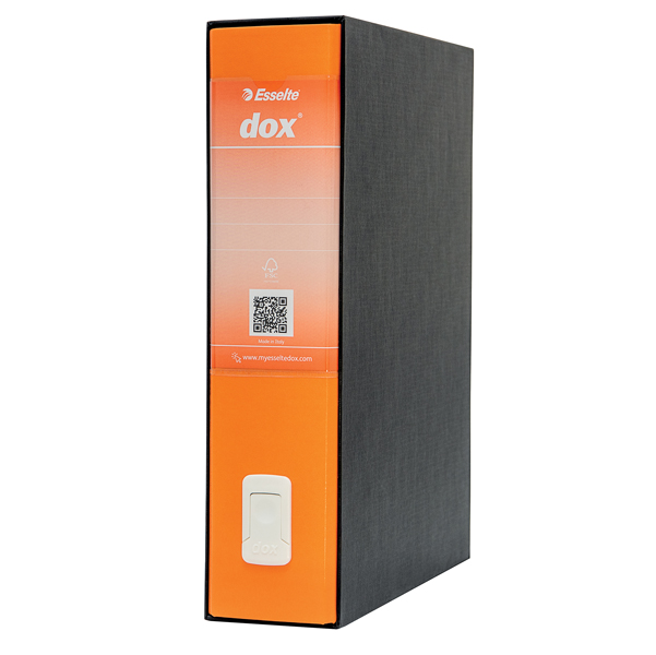 Registratore Dox 2 - dorso 8 cm - protocollo 23x34 cm - arancione - Esselte - Image 2