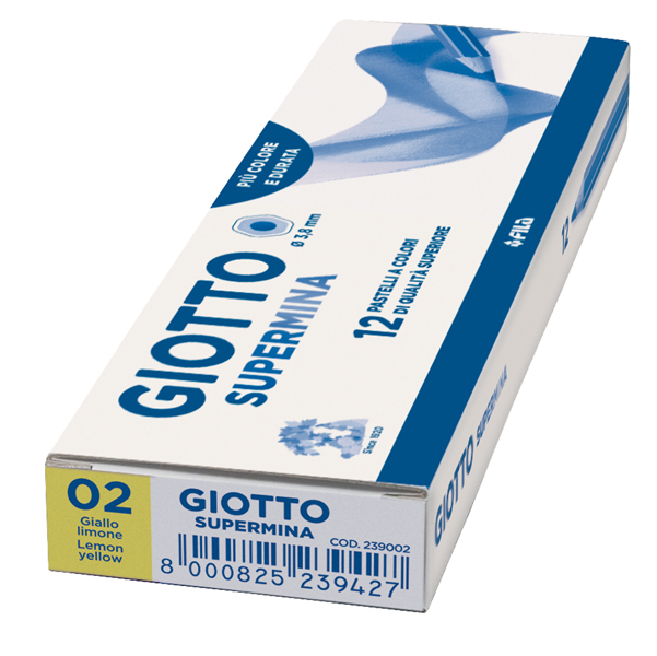 Pastello Supermina - mina 3,8 mm - giallo limone 02 - Giotto - Image 2