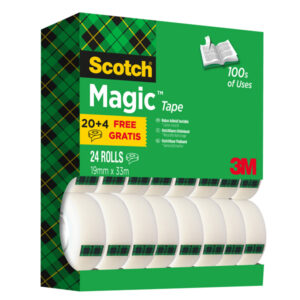Nastro adesivo Magic 810 - permanente - 1,9 cm x 33 m - trasparente - Scotch - Value Pack 20+4 rotoli