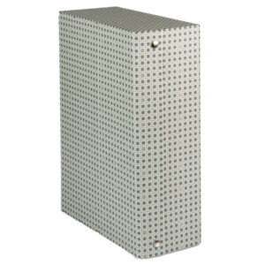Scatola archivio in legno - 38x27 cm - dorso 12 cm - grigio - Brefiocart