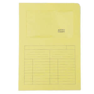 Cartelline a L con finestra Sintex - cartoncino 120 gr - 22x31cm - giallo - Blasetti - conf. 50 pezzi