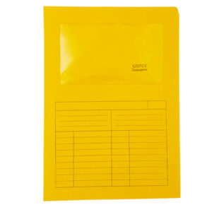 Cartelline a L con finestra Sintex - cartoncino 120 gr - 22x31 cm - arancio - Blasetti - conf. 50 pezzi