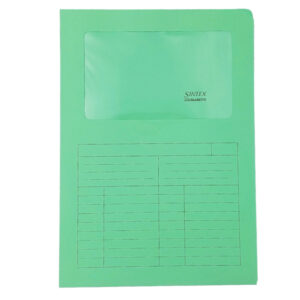 Cartelline a L con finestra Sintex - cartoncino 120 gr - 22x31 cm - verde - Blasetti - conf. 50 pezzi