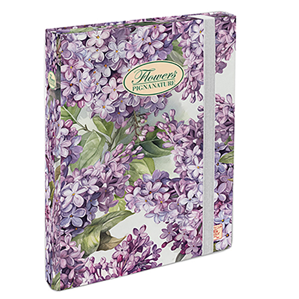 Cartella progetti Nature Flowers - 26x34cm - dorso 3cm - con elastico - Pigna - Image 2