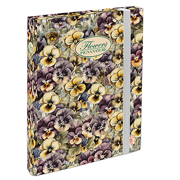 Cartella progetti Nature Flowers - 26x34cm - dorso 3cm - con elastico - Pigna - Image 3