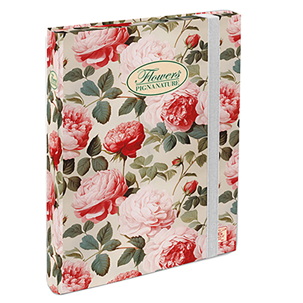 Cartella progetti Nature Flowers - 26x34cm - dorso 3cm - con elastico - Pigna - Image 4