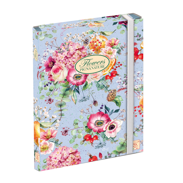 Cartella progetti Nature Flowers - 26x34cm - dorso 3cm - con elastico - Pigna - Image 5