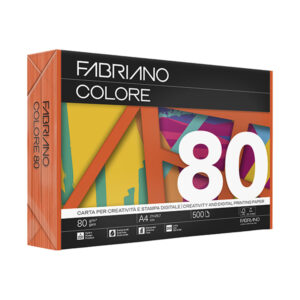 Carta Copy Tinta - A4 - 80 gr - colori  forti aragosta - Fabriano - conf. 500 fogli