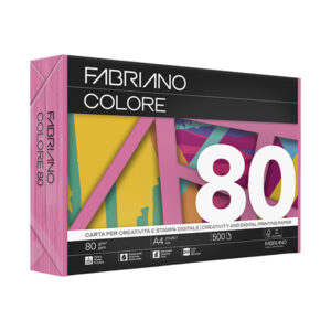 Carta Copy Tinta - A4 - 80 gr - colori forti fuxia - Fabriano - conf. 500 fogli