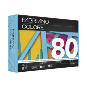 Carta Copy Tinta - A4 - 80 gr - colori forti cielo - Fabriano - conf. 500 fogli