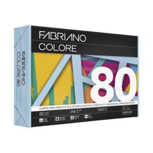 Carta Copy Tinta - A4 - 80 gr - colore tenue celeste - Fabriano - conf. 500 fogli
