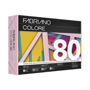 Carta Copy Tinta - A4 - 80 gr - colore tenue rosa - Fabriano - conf. 500 fogli