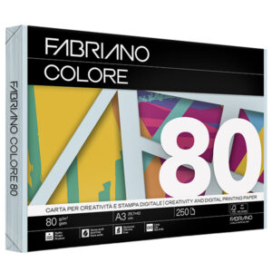 Carta Copy Tinta - A3 - 80 gr - colore tenue celeste chiaro - Fabriano - conf. 250 fogli