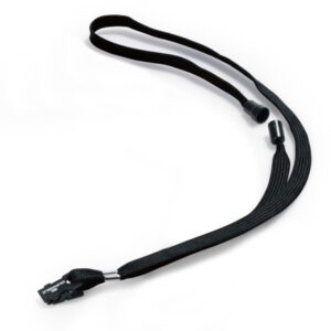 Cordoncino per portabadge - 44 x 1 cm - tessuto - nero - Durable - conf. 10 pezzi