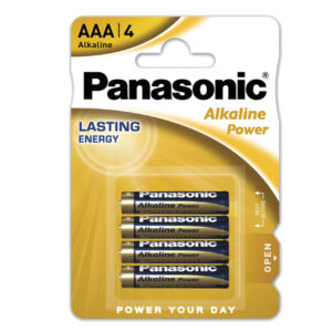 Pile Ministilo AAA - 1,5V - alcalina - Panasonic - blister 4 pezzi