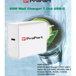 Carica Batterie 65W PD 1 Output USB-C