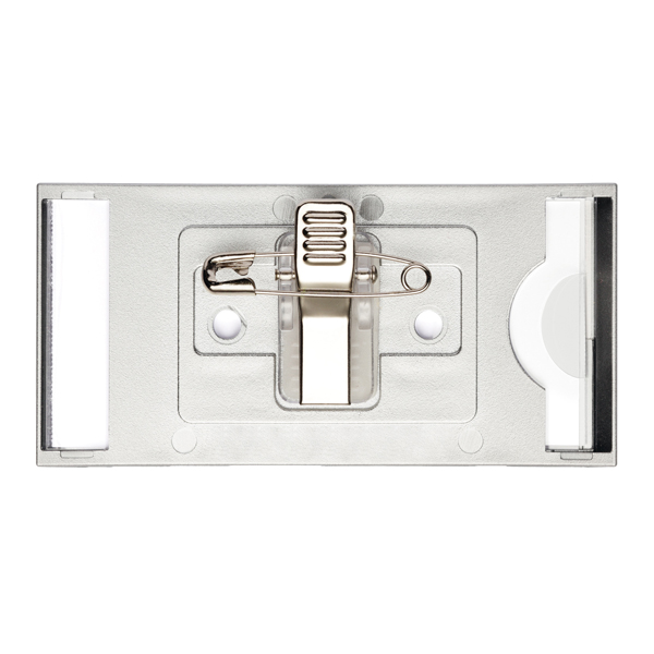 Portanome Classic con clip e spilla - 3,4 x 7,4 cm - Durable - conf. 10 pezzi - Image 3