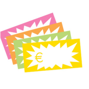 Segnaprezzi Flash - 8x11 cm - colori assortiti - CWR - conf. 50 pezzi