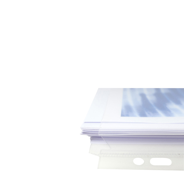 Buste forate con soffietto - PPL - 22 x 30 cm - trasperente - Exacompta - conf. 10 pezzi - Image 2