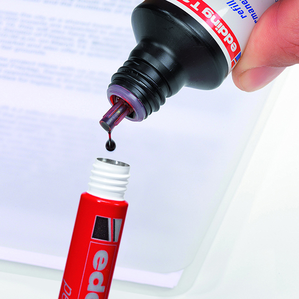 Ricarica Inchiostro per Marcatore Permanente - contenuto 30ml - rosso - Edding - Image 2